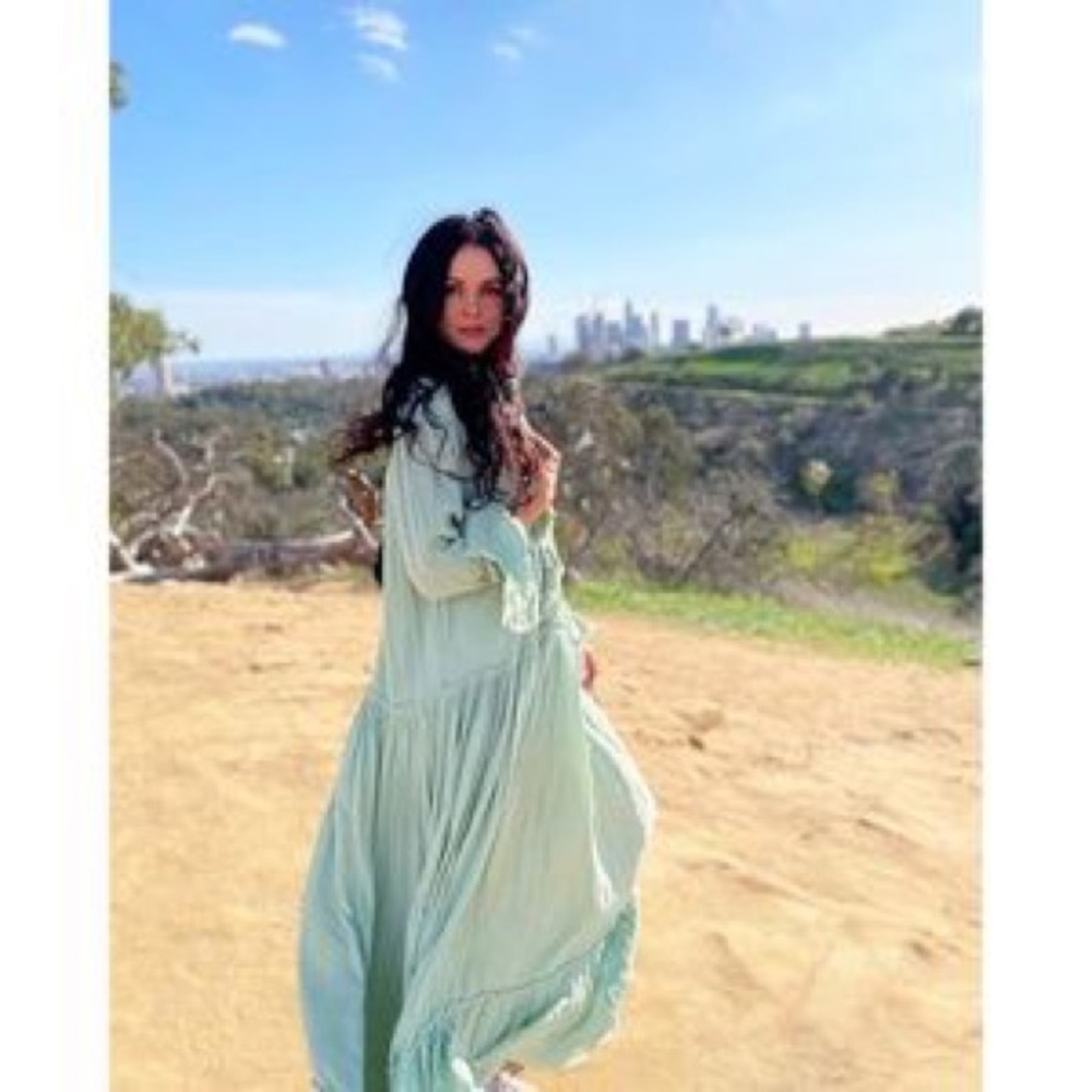 NWT Free People Sweet Darlin Maxi In Minted Jade